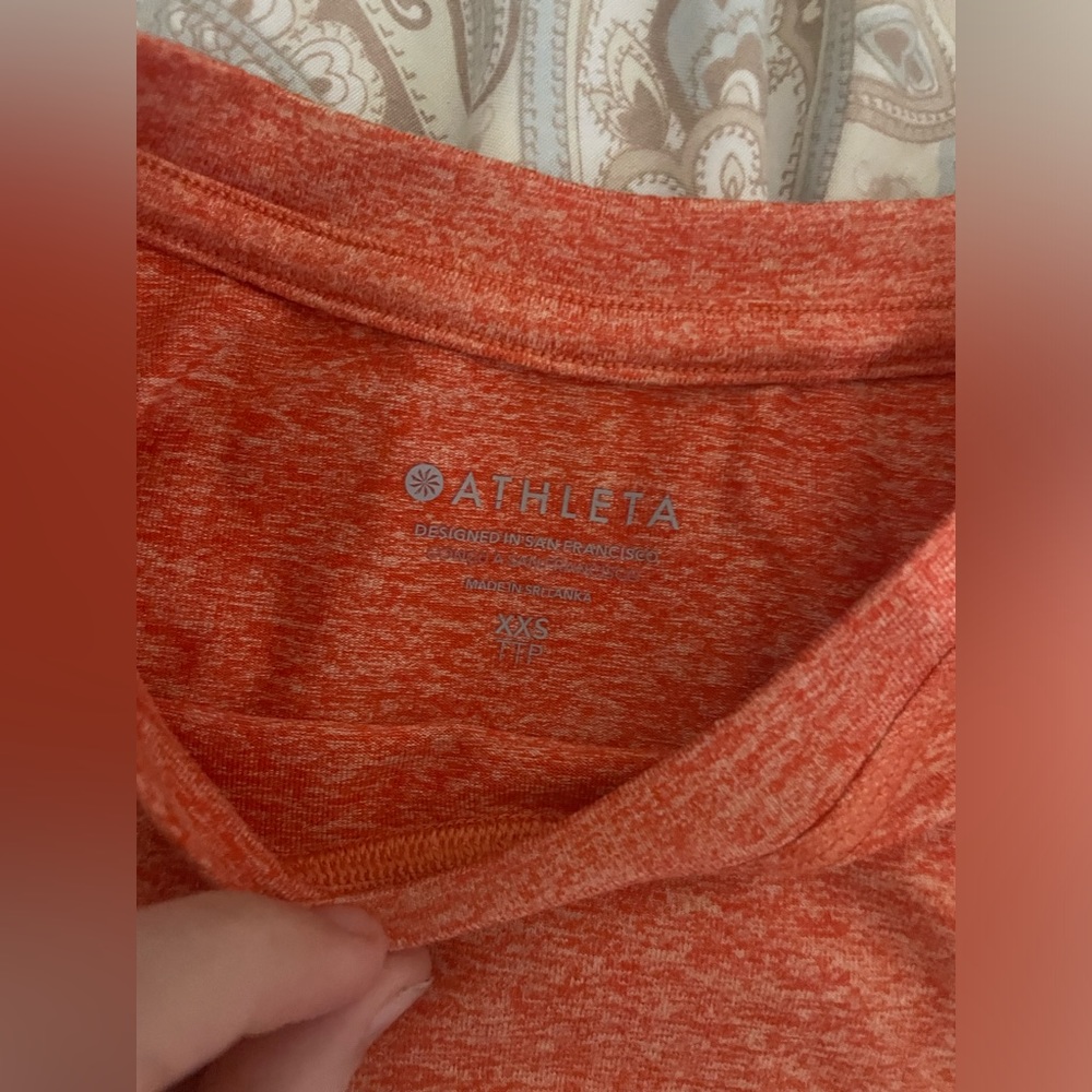 Athleta orange speckled tank top